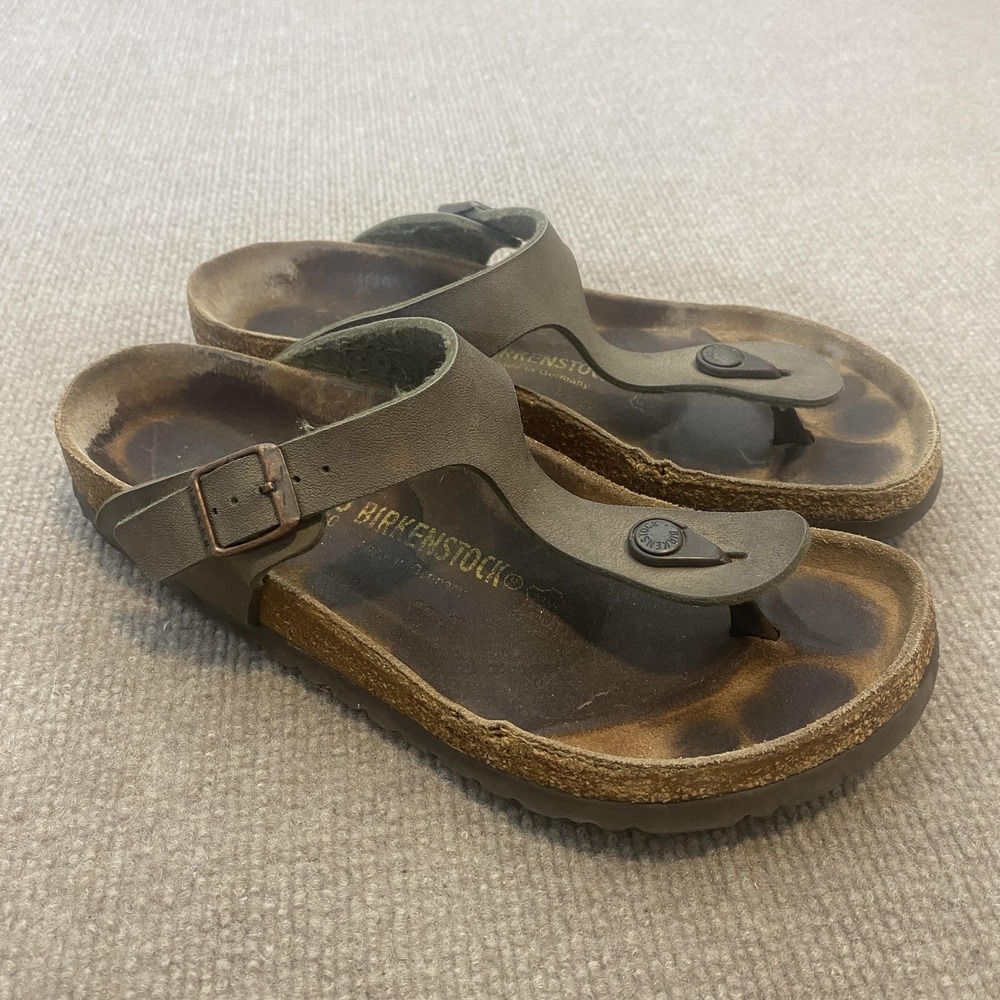 Birkenstock Gizeh Sandals Womens 9 Mens 7‎ Brown Synthetic Thong Buckle Comfort